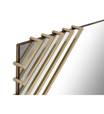 Home ESPRIT gold wall mirror, 63x6x93 cm, stylish decorative mirror for home decor with a sleek, modern design.
