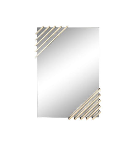 Home ESPRIT gold wall mirror, 63x6x93 cm, stylish house decor with elegant frame, perfect for living room or hallway.