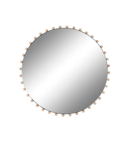 Home ESPRIT black modern ball-shaped wall mirror, 113x4.5x113 cm, stylish house decor with natural finish.