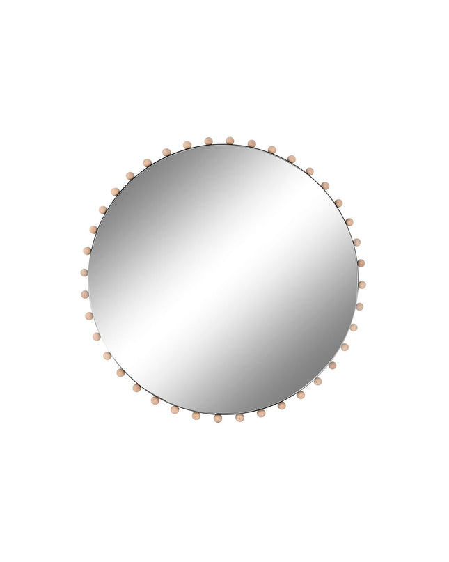 Home ESPRIT black modern ball-shaped wall mirror, 113x4.5x113 cm, stylish house decor with natural finish.