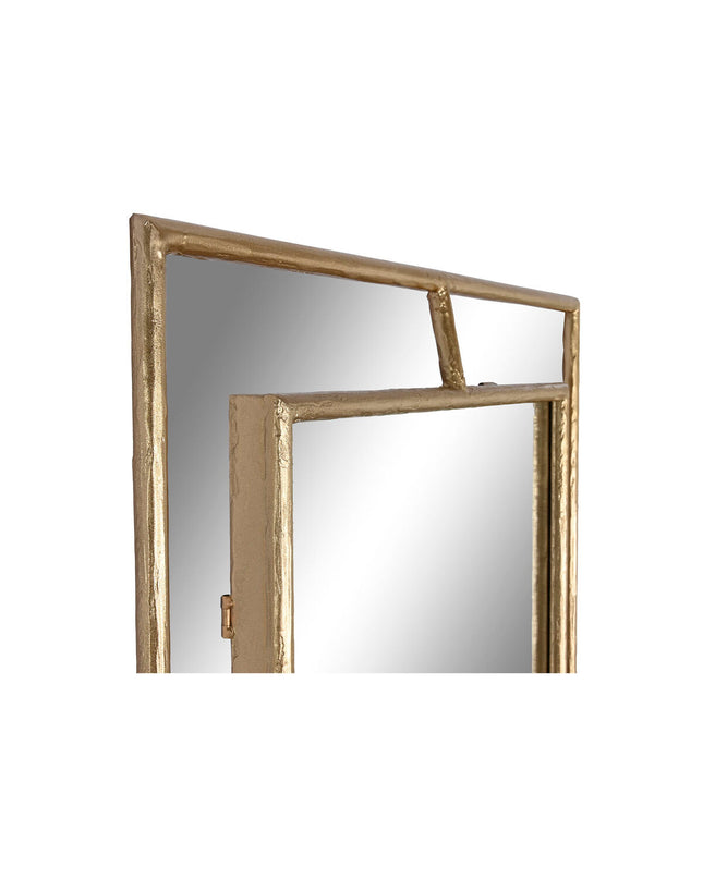 Home ESPRIT golden modern wall mirror, 96 x 5 x 208 cm, with sleek rectangular frame for stylish home decor.