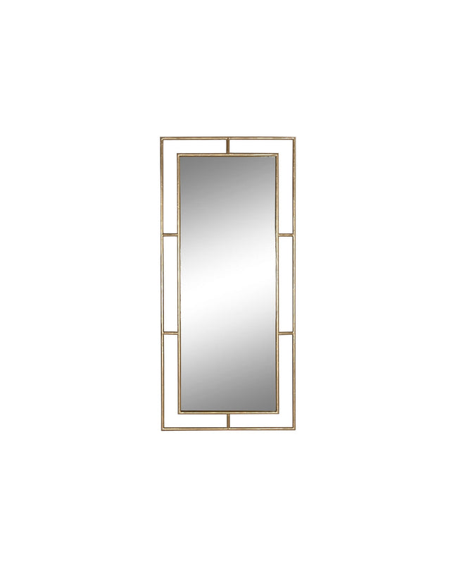 Modern gold Wandspiegel Home ESPRIT with sleek rectangular frame, measuring 96 x 5 x 208 cm, for stylish home decor.