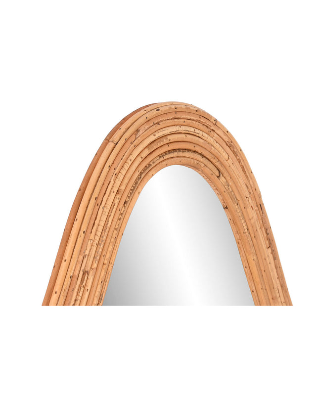 Home ESPRIT crystal and rattan wall mirror with rectangular shape, natural design, measuring 71 x 2.5 x 120.5 cm for home decor.
