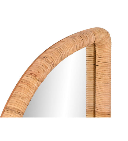 Modern Home ESPRIT round wall mirror with a natural Scandi design, 50x4x120 cm, ideal for home decor and kitchen spaces.