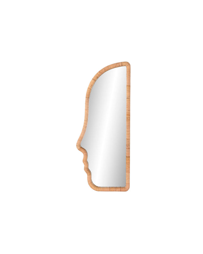 Modern Scandi home ESPRIT wall mirror, natural wood frame, 50x4x120 cm, stylish decor for living spaces