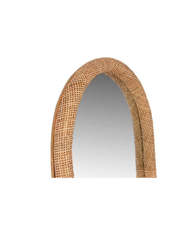 Scandinavian-style Wandspiegel Home ESPRIT Natuurlijk, large round mirror with wooden frame, wall-mounted decor for modern interiors