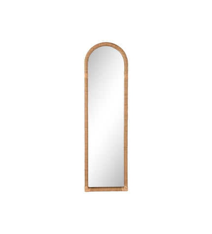 Home ESPRIT Wandspiegel in natuurlijk Scandi stijl, 48.5 x 4.5 x 170 cm, modern house decor mirror with clean lines.
