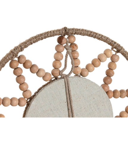 Set van drie natuurlijke Scandi-style Home ESPRIT spiegels, 20x20 cm, perfect voor huisdecoratie en interieur.