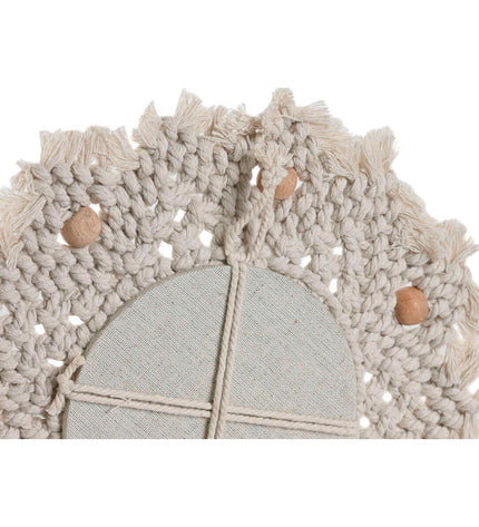 Home ESPRIT boho set of three wall mirrors, white 20x20 cm, decorative home decor for interior design.