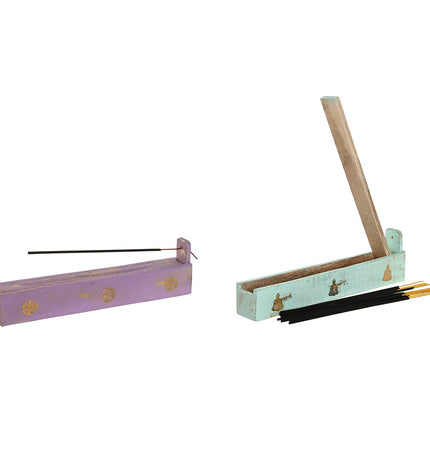 Home ESPRIT essentiële olie brander in hout, 24x4x6 cm, with 12 onderdelen, ideal for home decor and aromatherapy.
