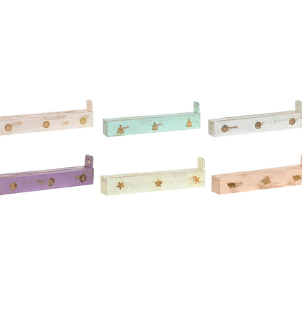 Home ESPRIT essential oil burner in wood finish, 24x4x6 cm with 12 parts, used for aromatherapy and home decor.