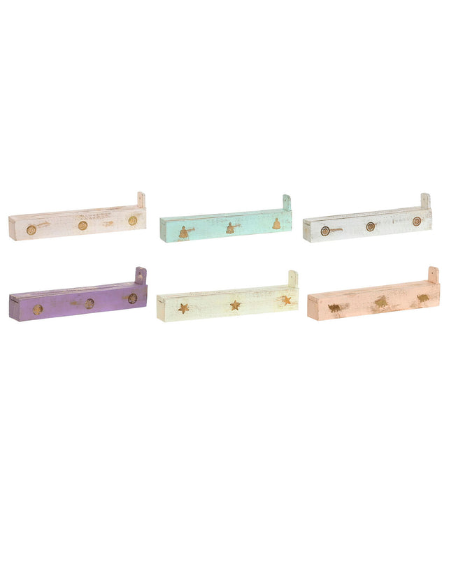 Home ESPRIT essential oil burner in wood finish, 24x4x6 cm with 12 parts, used for aromatherapy and home decor.