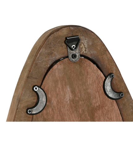 Home ESPRIT Wandspiegel in Bruin Koloniaal style, 24x4x35 cm, mounted on a wall, decorative round mirror for home decor.