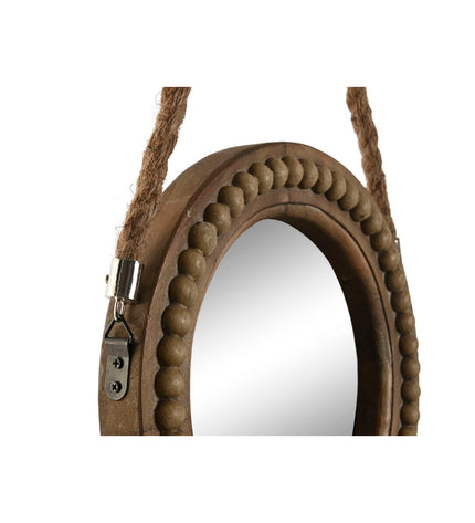 Home ESPRIT Wandspiegel Bruin Koloniaal Ballen, 28x4x61 cm, decorative wall mirror with a colonial-style wooden frame.