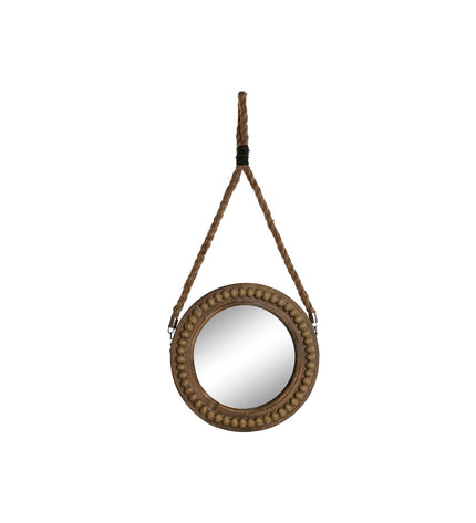 Home ESPRIT Wandspiegel Bruin Koloniaal Ballen, 28x4x61 cm, vintage-style wall mirror with detailed wooden frame.