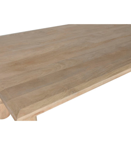 Home ESPRIT eettafel in natuurlijk mangohout, 200x90x76 cm, showing the wooden dining table with a smooth surface and sturdy legs.