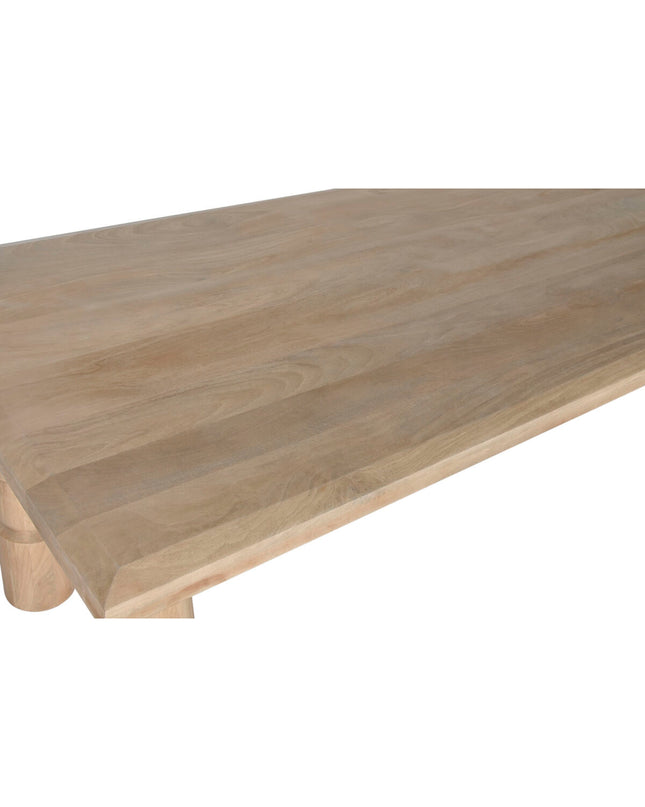Home ESPRIT eettafel in natuurlijk mangohout, 200x90x76 cm, showing the wooden dining table with a smooth surface and sturdy legs.