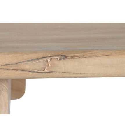 Home ESPRIT Bureau in naturel mangohout, 160x60x77 cm, with a sturdy wooden desk and minimalist design.