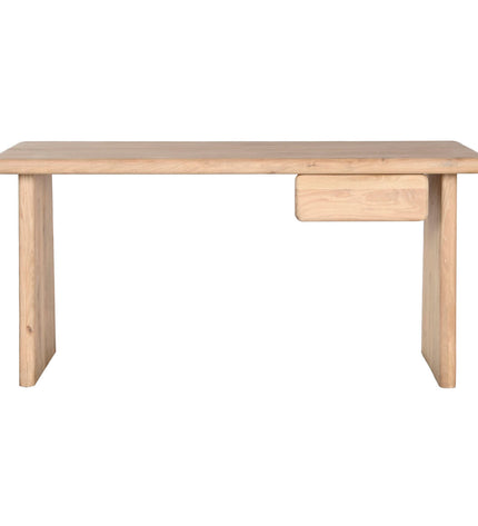 Home ESPRIT bureau made of natural mango wood, 160x60x77 cm, featuring a sleek modern design for home office or living space.