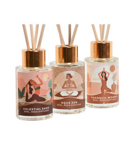 Home ESPRIT Stads luchtverfrisser set with three 30 ml bottles, designed for home and kitchen decor.