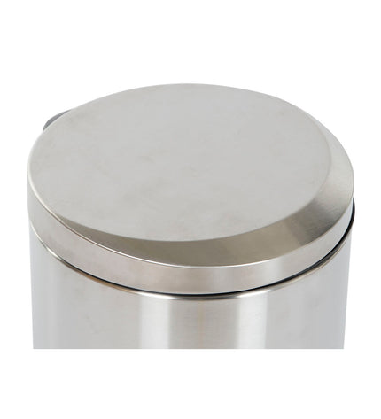 Home ESPRIT silver 12L pedal trash can made of stainless steel and polypropylene, suitable for home kitchen storage and organization.