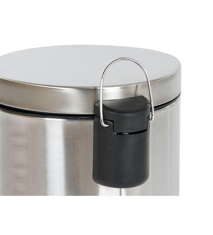 Home ESPRIT silver 12L kitchen pedal bin with stainless steel and polypropylene construction, ideal for home storage and organization.