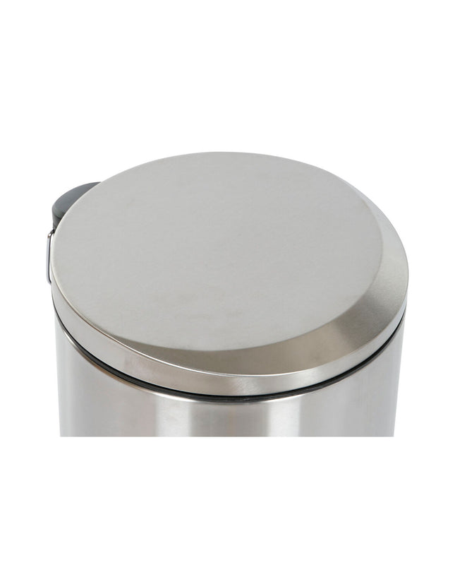 Home ESPRIT 30L silver metal pedal bin with stainless steel lid and plastic base for home storage and kitchen organization.