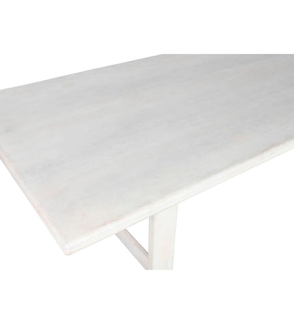 Home ESPRIT white mango wood dining table, 213.4 x 96.5 cm, sturdy and stylish for modern home and kitchen decor.