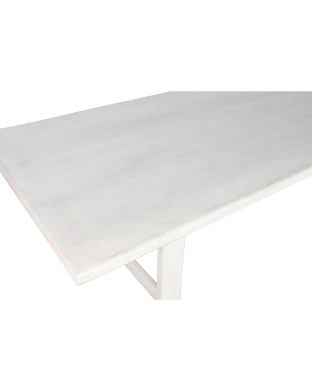 Home ESPRIT white mango wood dining table, 213.4 x 96.5 cm, sturdy and stylish for modern home and kitchen decor.