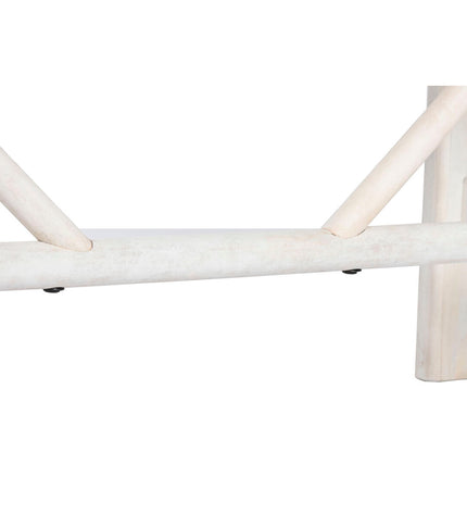 Home ESPRIT white mango wood dining table, 213.4 x 96.5 x 76.2 cm, sturdy, modern furniture for home and kitchen.