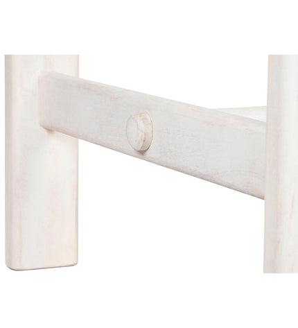Home ESPRIT white mango wood dining table with rectangular shape and modern design, measuring 213.4 x 96.5 x 76.2 cm.