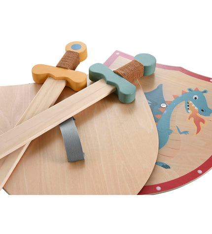 Pair of Home ESPRIT play swords measuring 28 x 0.5 x 33.5 cm, made of lightweight plastic for children's pretend play.
