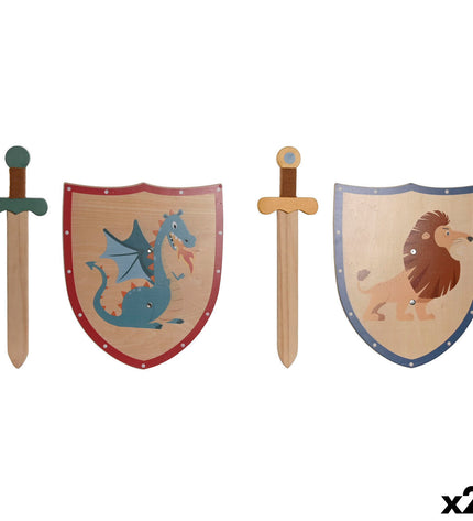 Pair of Home ESPRIT toy swords, 28 x 0.5 x 33.5 cm, perfect for imaginative play and role-playing games.