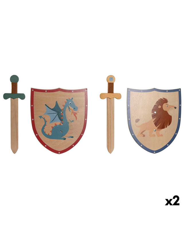 Pair of Home ESPRIT toy swords, 28 x 0.5 x 33.5 cm, perfect for imaginative play and role-playing games.