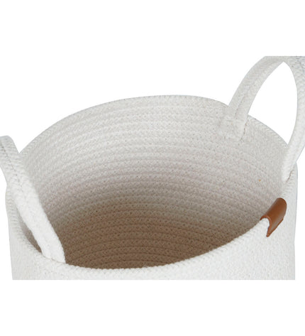 Home ESPRIT basket spelset for home and bath, 30x30x28 cm, featuring woven design in a modern style for household use.
