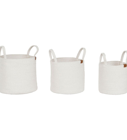 Home ESPRIT basket spelset for home and bath, modern design, 30x30x28 cm, suitable for organizing bathroom or household items.