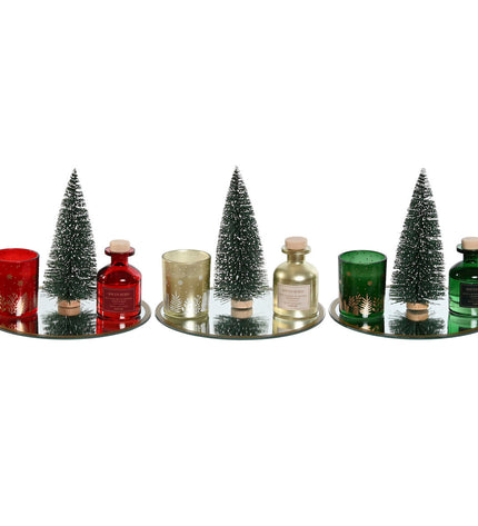 Home ESPRIT Christmas air freshener set with three festive scent discs for home decor and freshening spaces during the holidays.