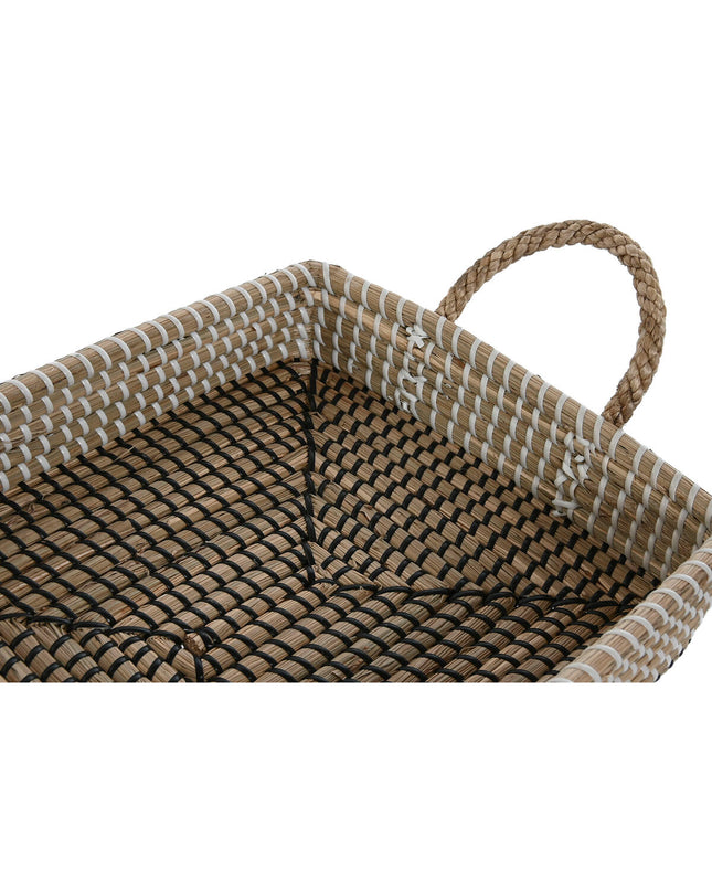 Home ESPRIT basket spelset for home and bath, featuring natural fiber weave, size 41x32x16 cm, ideal for storage and organization.