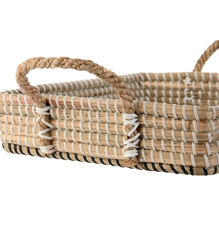 Home ESPRIT basket spelset in natural fibers, suitable for home, kitchen, and bathroom storage, 41x32x16 cm.