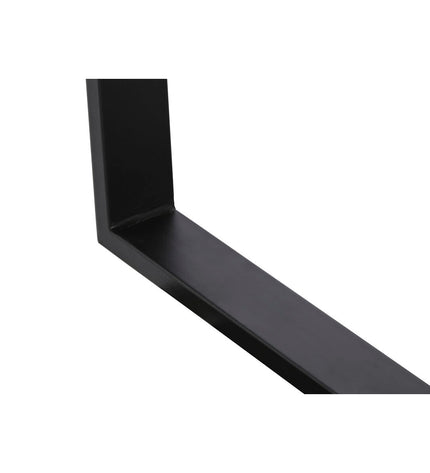 Home ESPRIT dining table in brown and black iron with wooden MDF top, measuring 160x90x75 cm, in a modern kitchen setting.