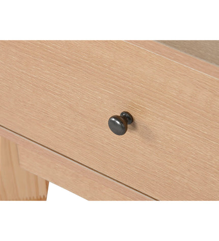 Home ESPRIT Nachtkastje in natuurlijk wood finish, 45x36x49 cm, modern bedside table with clean lines and smooth surface.