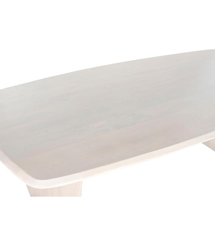 Home ESPRIT eettafel in wit mangohout, 218x100x76 cm, with sturdy wooden surface and clean modern design.