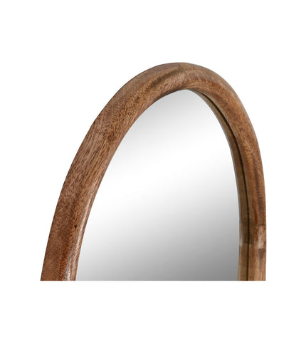 Home ESPRIT tropical wall mirror with natural wood frame, measuring 36 x 2.5 x 115 cm, suitable for home decor.