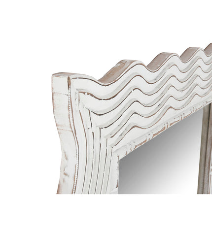 Home ESPRIT Wandspiegel in wit decapé Scandi design, rectangular mirror with dimensions 89x2.5x178 cm, stylish home decor.