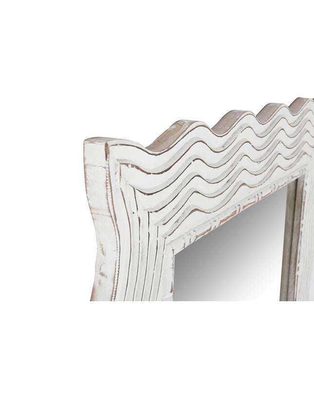 Home ESPRIT Wandspiegel in wit decapé Scandi design, rectangular mirror with dimensions 89x2.5x178 cm, stylish home decor.