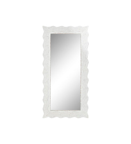 Home ESPRIT Wandspiegel in wit decapé, Scandi style, measuring 89 x 2.5 x 178 cm, with a sleek, modern design for home decor.