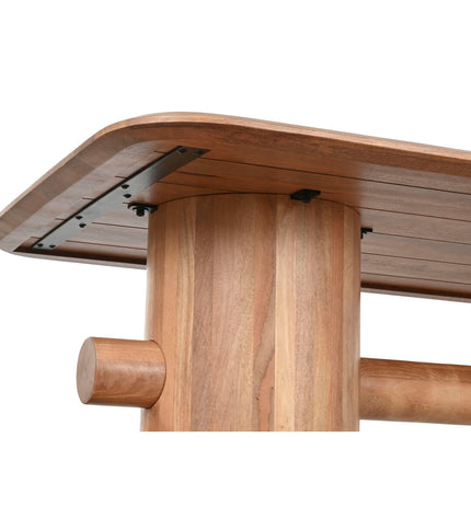 Home ESPRIT eettafel with natural mango wood, measuring 180 x 90 x 76 cm, featuring a sturdy rectangular design.