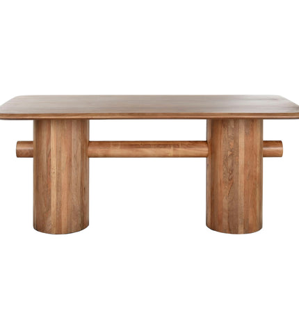 Home ESPRIT eettafel in natuurlijk mangohout, 180 x 90 x 76 cm, shown with a smooth wooden tabletop and sturdy legs.