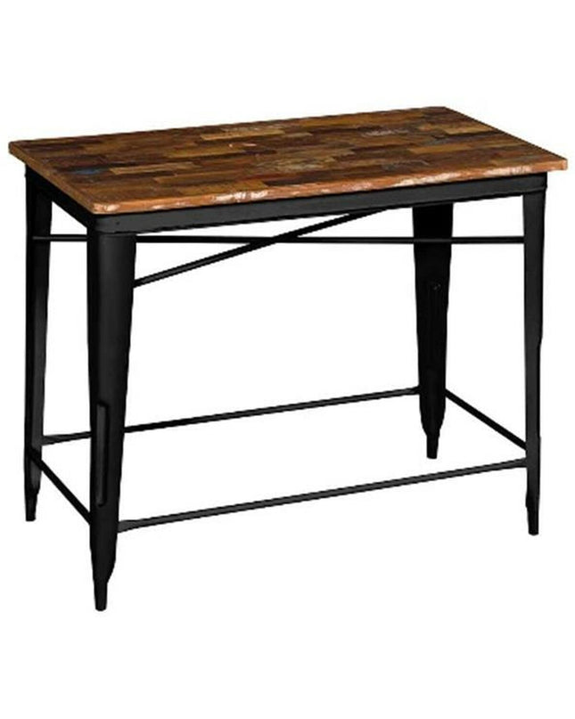 Home ESPRIT eettafel with wooden top and metal legs, measuring 120x66x102 cm, ideal for dining and kitchen spaces.