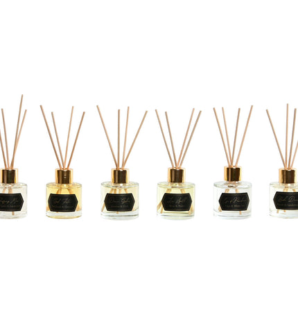 Home ESPRIT luchtverfrisser set van 6, 50 ml, huisdecoratie en kookruimte geurverfrissers, kleurrijke verpakkingen.